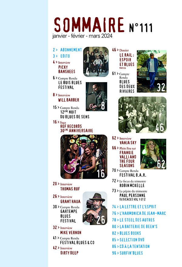 Sommaire BLues Magazine N°109